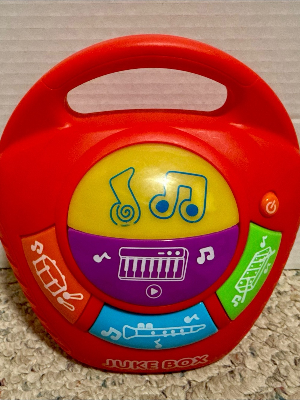 Keenway Red Music Player Jukebox 4 Instruments, sounds/video/lights-tested